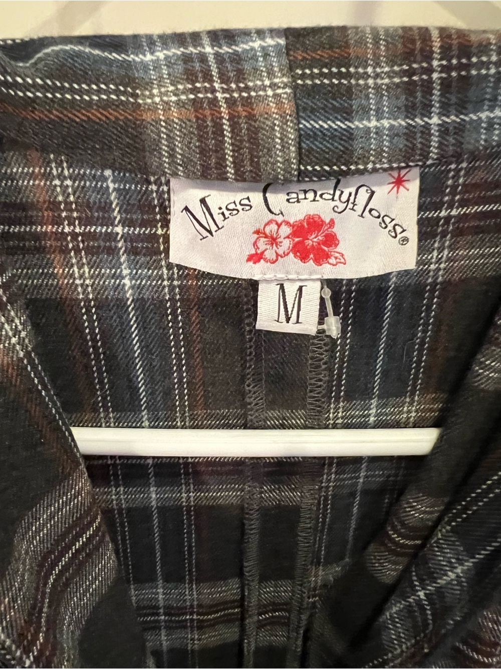 Miss Candyfloss Black & Gray Plaid Dress